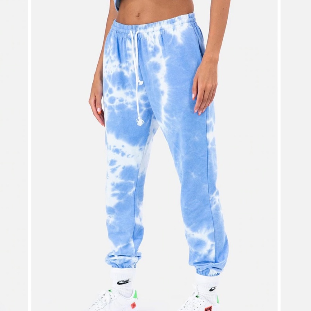 Adika blue and white tie dye sweatpants